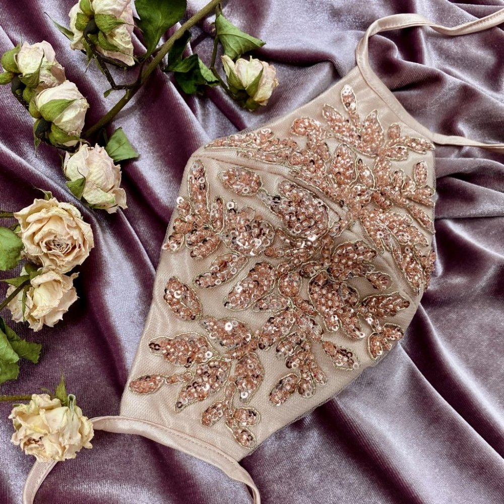 3 Piece Pack-Beaded Floral Fashion Mask CDMK01R_5